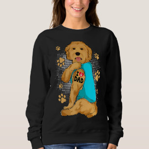 Sweatshirt I Love Papa Tattoo Golden Doodle Dog Propriétaire