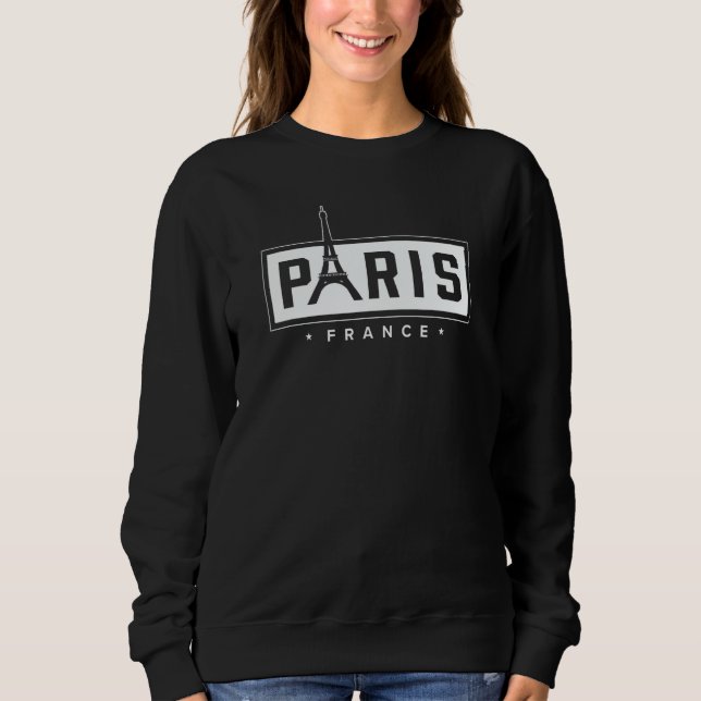 Sweatshirt I Love Paris Eiffel Tower France French vacation S (Devant)