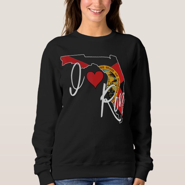 Sweatshirt I Love Ron Desantis Florida Gouverneur Heart Elect (Devant)