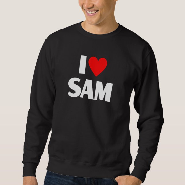 Sweatshirt I Love Sam I Heart Sam (Devant)