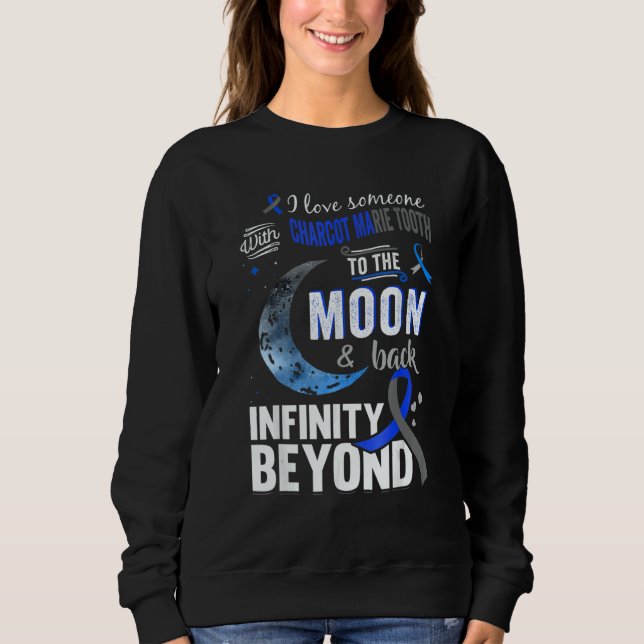 Sweatshirt I Love Someone With CMT Disease Awareness Gray Blu (Devant)