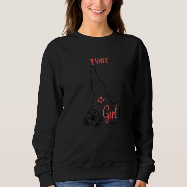 Sweatshirt I Love State Of Idaho Flower Outline Tyhee City Gi (Devant)