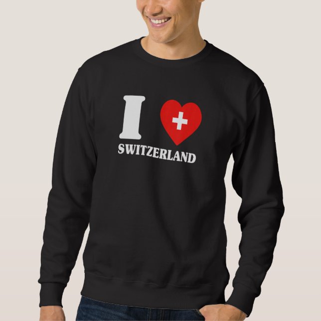 Sweatshirt I Love Switzerland for Switzerland  I love (Devant)