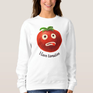 Sweatshirt I Love Tomates Kawaii Funny Vegetable