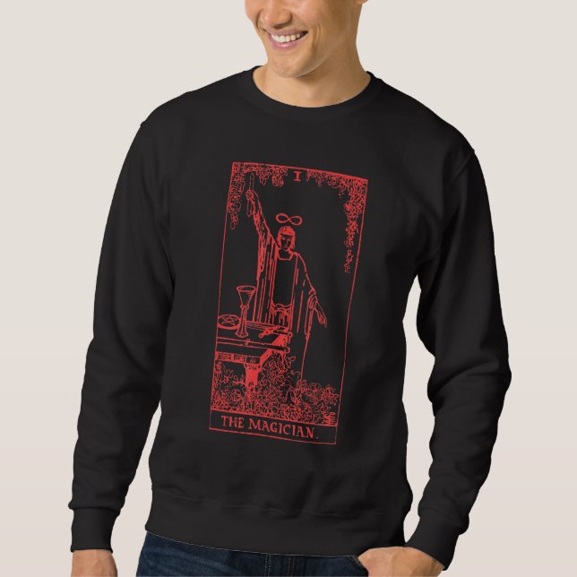 Sweatshirt I Magicien Lucifer 666 Goth Blackcraft Satanic Occ (Devant)