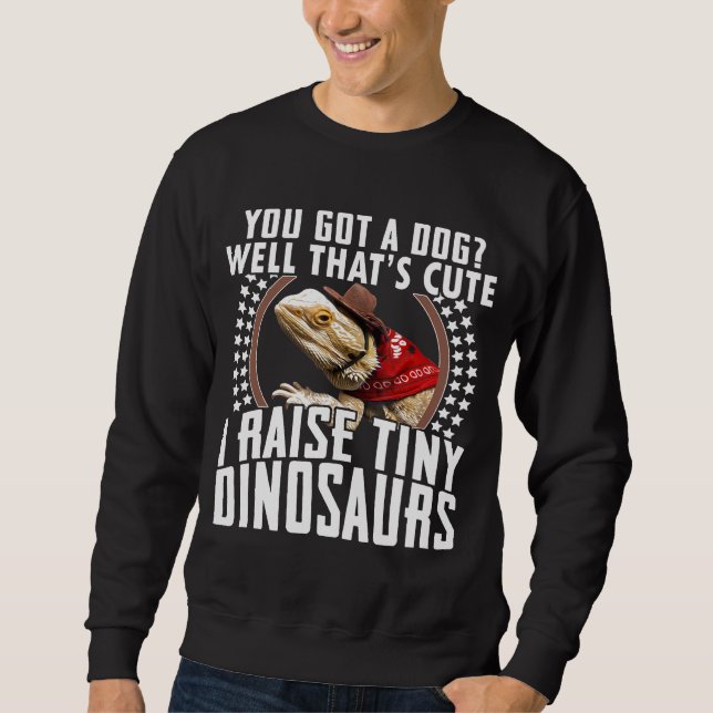 Sweatshirt I Raise A Tiny Dinosaurs Bearded Dragon Mom (Devant)