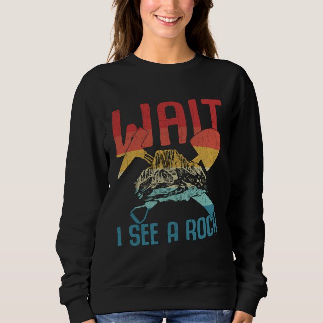 Sweatshirt I See A Rock  Geology Geologist Rocks Collector Gr (Devant)