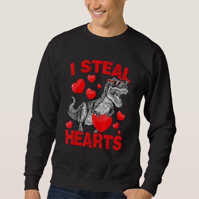 Sweatshirt I Steal Hearts Cute Baby Boy Girls Valentines Day  (Devant)