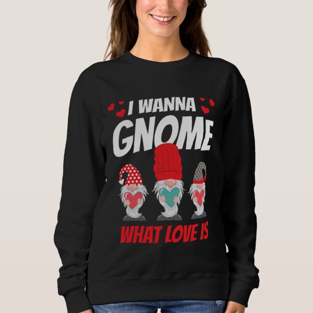 Sweatshirt I Want Gnome What Love Is Valentine Humor His and  (Devant)