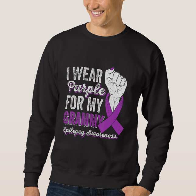 Sweatshirt I Wear Purple For My Grammy Ribbon Epilepsy Awaren (Devant)