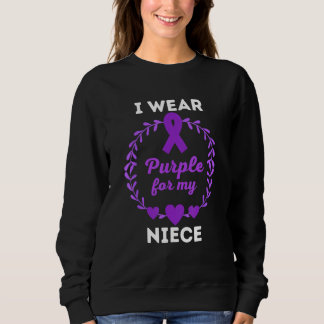 Sweatshirt I Wear Purple for My Niece Lupus Awareness Month