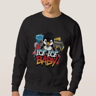 Sweatshirt Ice Ice Baby — Penguin with Beanie & Chain Tee