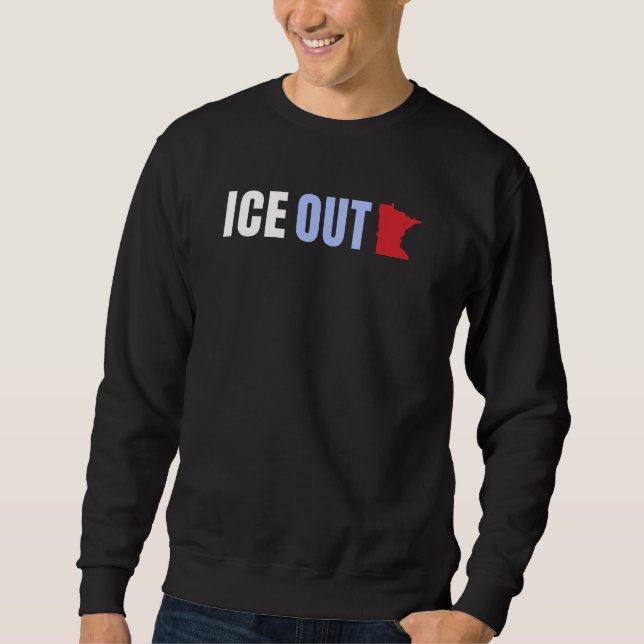 Sweatshirt ICE OUT Anti Trump (Devant)