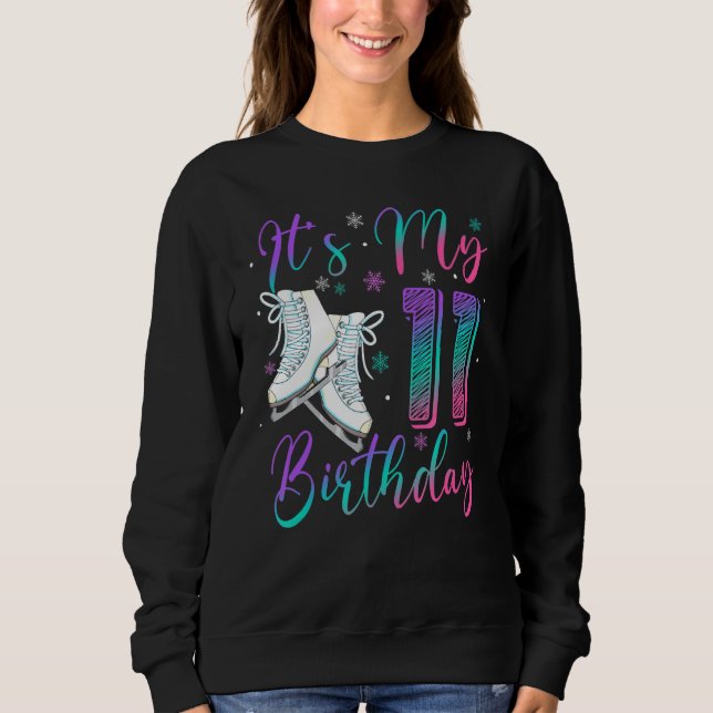 Sweatshirt Ice Skating Birthday Girl 11 Year Old It's My 11th (Devant)