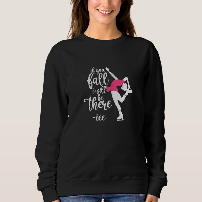 Sweatshirt Ice Skating Figure Skater Skates Distressed (Devant)