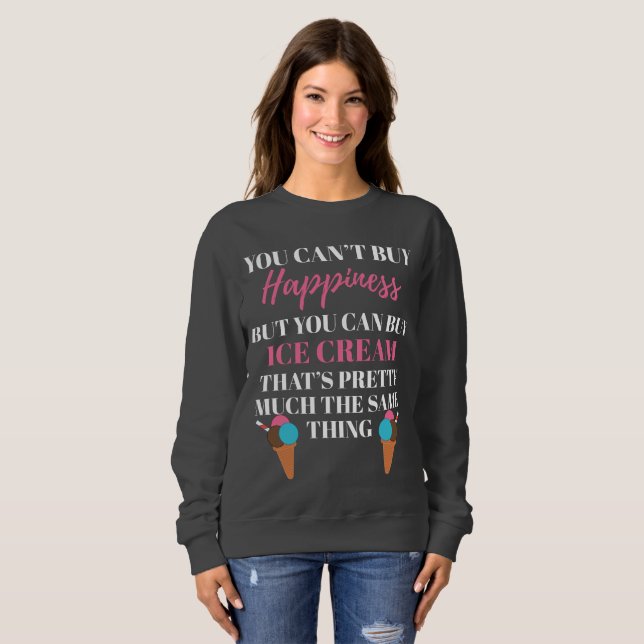 Sweatshirt Icecream Lover Cadeau Glace Cream Achète Un Cadeau (Devant entier)