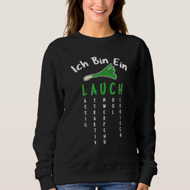 Sweatshirt Ich Bin Ein Lauch Für Gym (Devant)