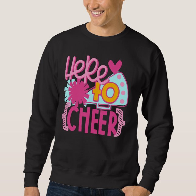 Sweatshirt Ici pour encourager la Pom-pom girl (Devant)