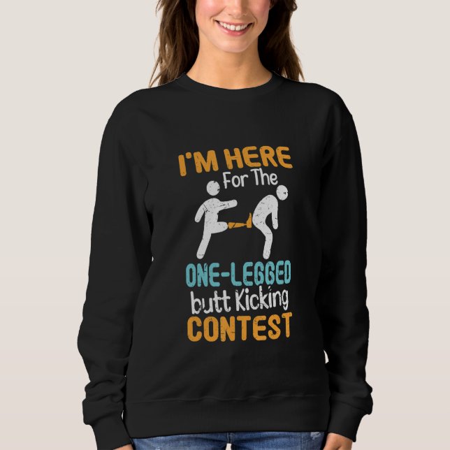 Sweatshirt Ici Pour Le Concours D'Un Bouton De Jambe À Couper (Devant)