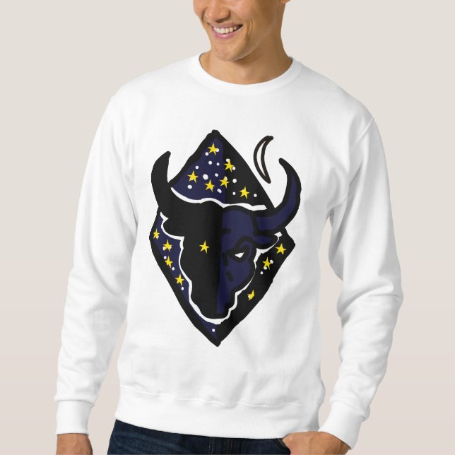 Sweatshirt Icône de taureau signe terrestre – Identité zodiac (Devant)