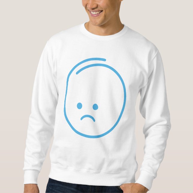 Sweatshirt Icône de tristesse minimaliste (Devant)