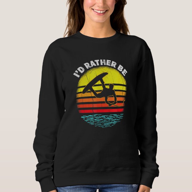 Sweatshirt ID Sunset rétro Plutôt que Wakeboard (Devant)