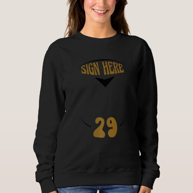 Sweatshirt Idée 29e anniversaire Idée 29 ans Signature invité (Devant)