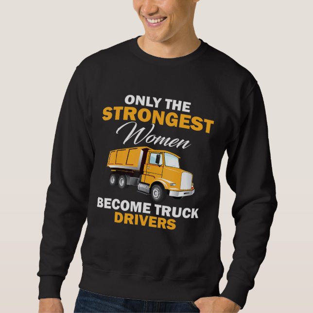 Sweatshirt Idée De Conducteur De Camion Pour Les Femmes (Devant)