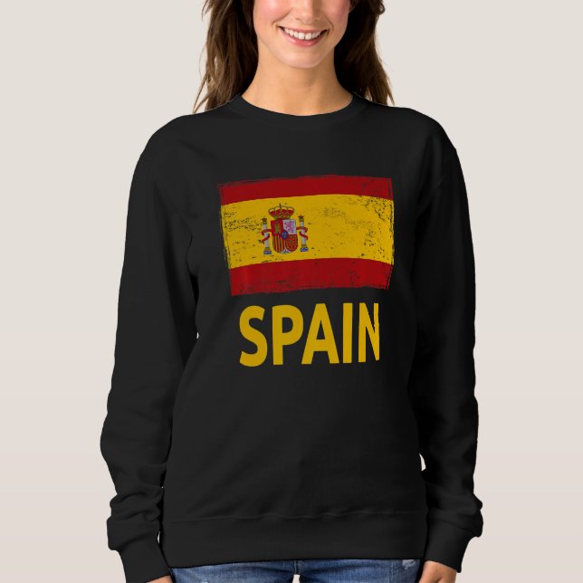 Sweatshirt Idée de drapeau espagnol pour femmes et enfants te (Devant)