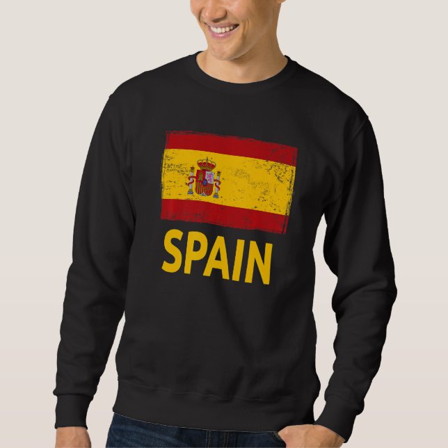Sweatshirt Idée de drapeau espagnol pour femmes et enfants te (Devant)