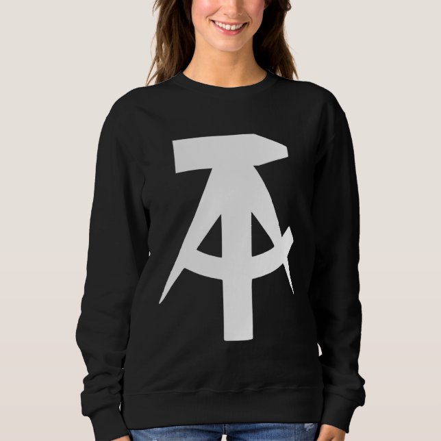 Sweatshirt Idée de la RDA drapeau marteau et boussole (Devant)
