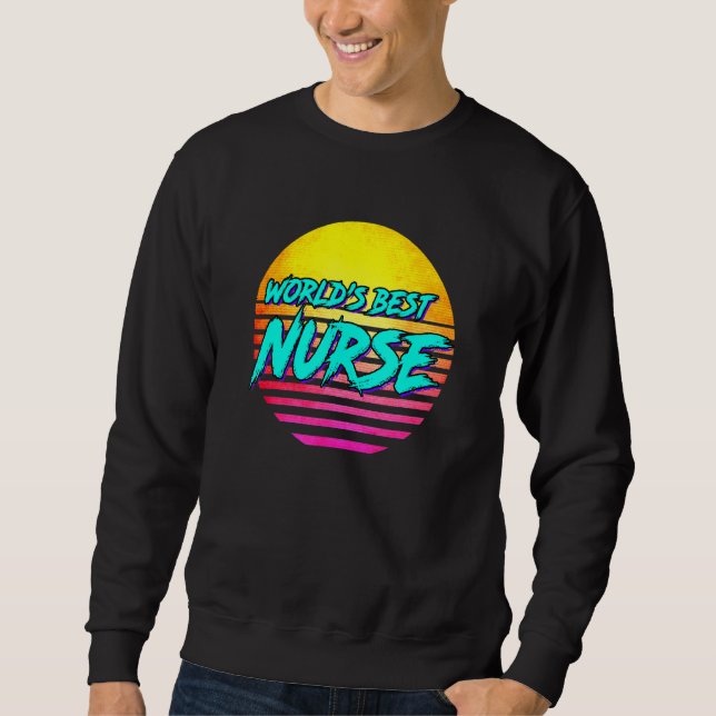 Sweatshirt Idée de soins infirmiers Mondes meilleure infirmiè (Devant)