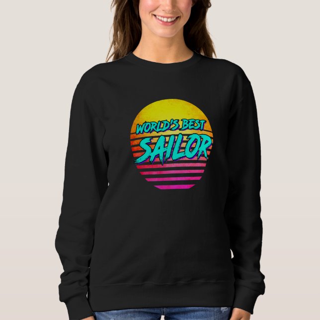 Sweatshirt Idée de voile Mondes Meilleur marin (Devant)