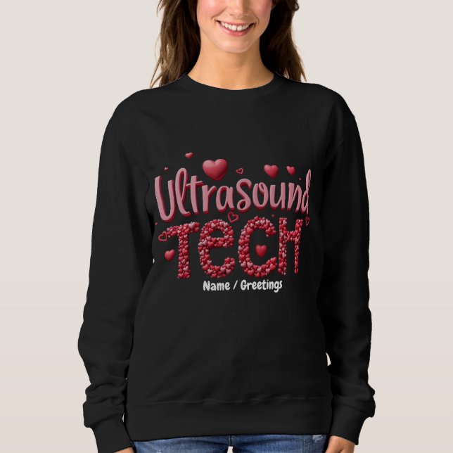 Sweatshirt Idées drôles d'ultrasons pour la Saint-Valentin  (Devant)