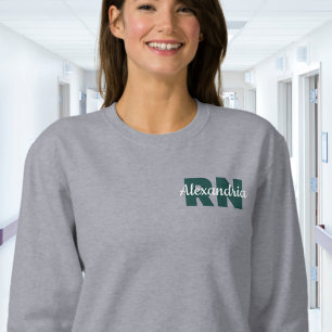 Sweatshirt Identifiants RN personnalisés avec nom