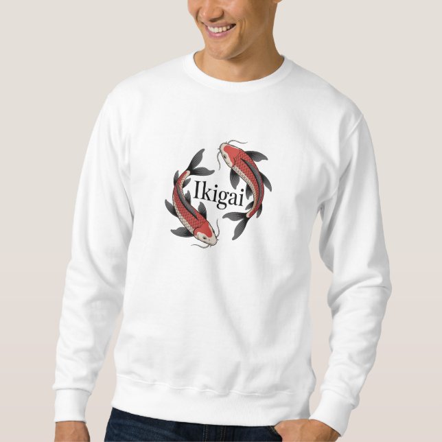 Sweatshirt Ikigai Koi Conception pour le but et la passion (Devant)