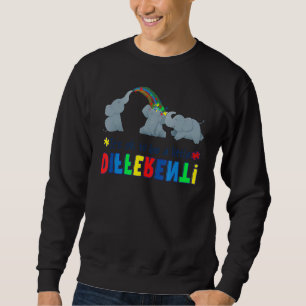 Sweatshirt Il Est Ok D'Être Différent Autisme Éléphant Mignon