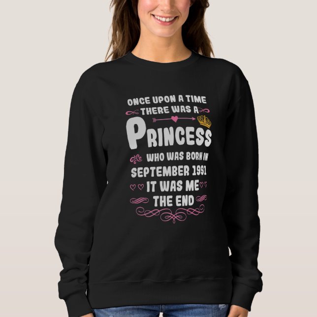 Sweatshirt Il était une fois une princesse 19 septembre (Devant)