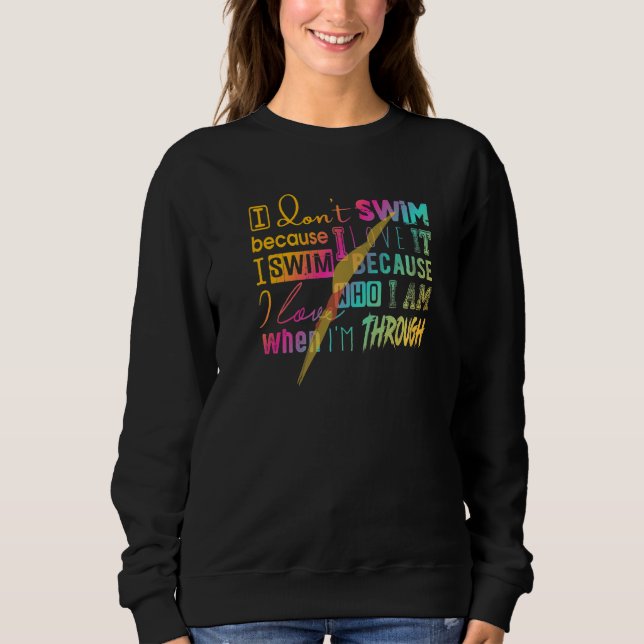 Sweatshirt Il faut que pour les nageurs je ne nage pas parce  (Devant)