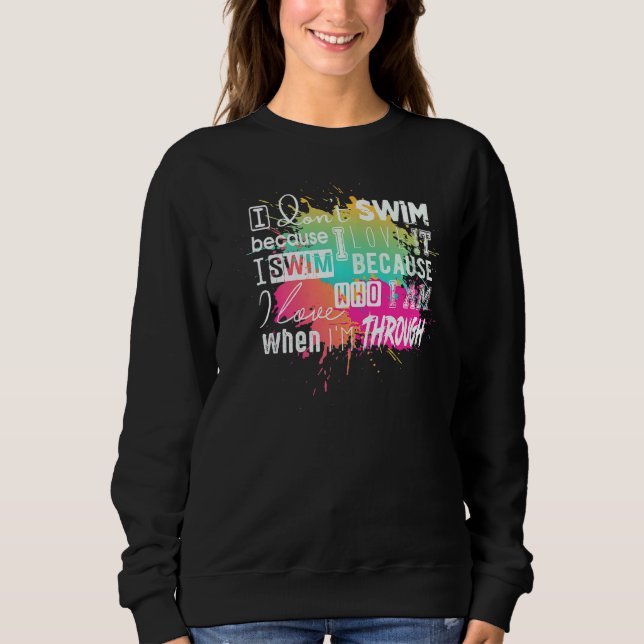 Sweatshirt Il faut que pour les nageurs je ne nage pas parce  (Devant)
