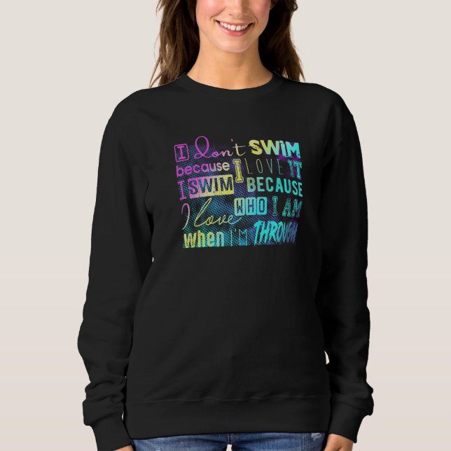 Sweatshirt Il faut que pour les nageurs je ne nage pas parce  (Devant)