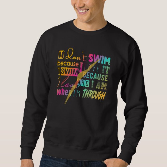 Sweatshirt Il faut que pour les nageurs je ne nage pas parce  (Devant)