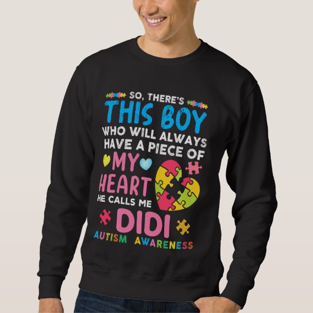 Sweatshirt Il M'Appelle Didi Sensibilisation sur l'autisme (Devant)