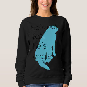 Sweatshirt Il N'Est Pas Gros Il Est Anglais Bleu