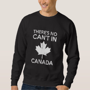 Sweatshirt Il n'y a pas de canne dans la fête du Canada Rouge