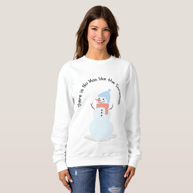 Sweatshirt Il n'y a personne comme le bonhomme de neige (Devant entier)