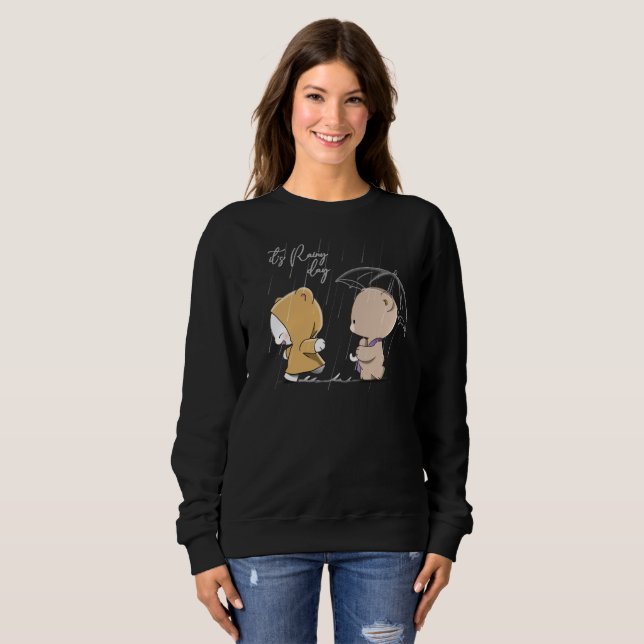 Sweatshirt Il pleut jour | Femmes (Devant entier)