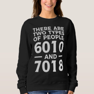 Sweatshirt Il Y A Deux Types De Personnes 6010 Et 7018 Welder