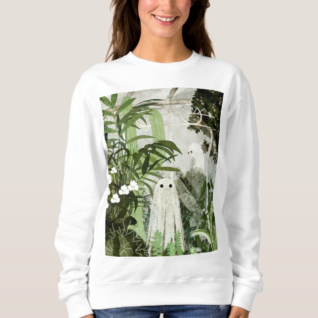 Sweatshirt Il y a encore un fantôme dans la serre... (Devant)