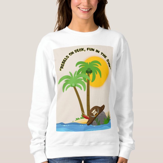 Sweatshirt île de pirate plage (Devant)